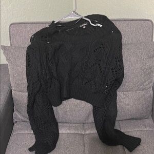 Love Tree Black Cowl Neck Sweater